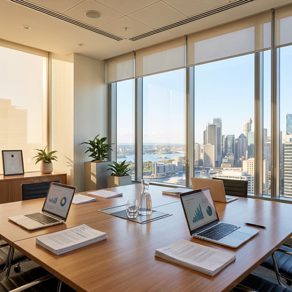 Professional boardroom representing RTO governance and compliance